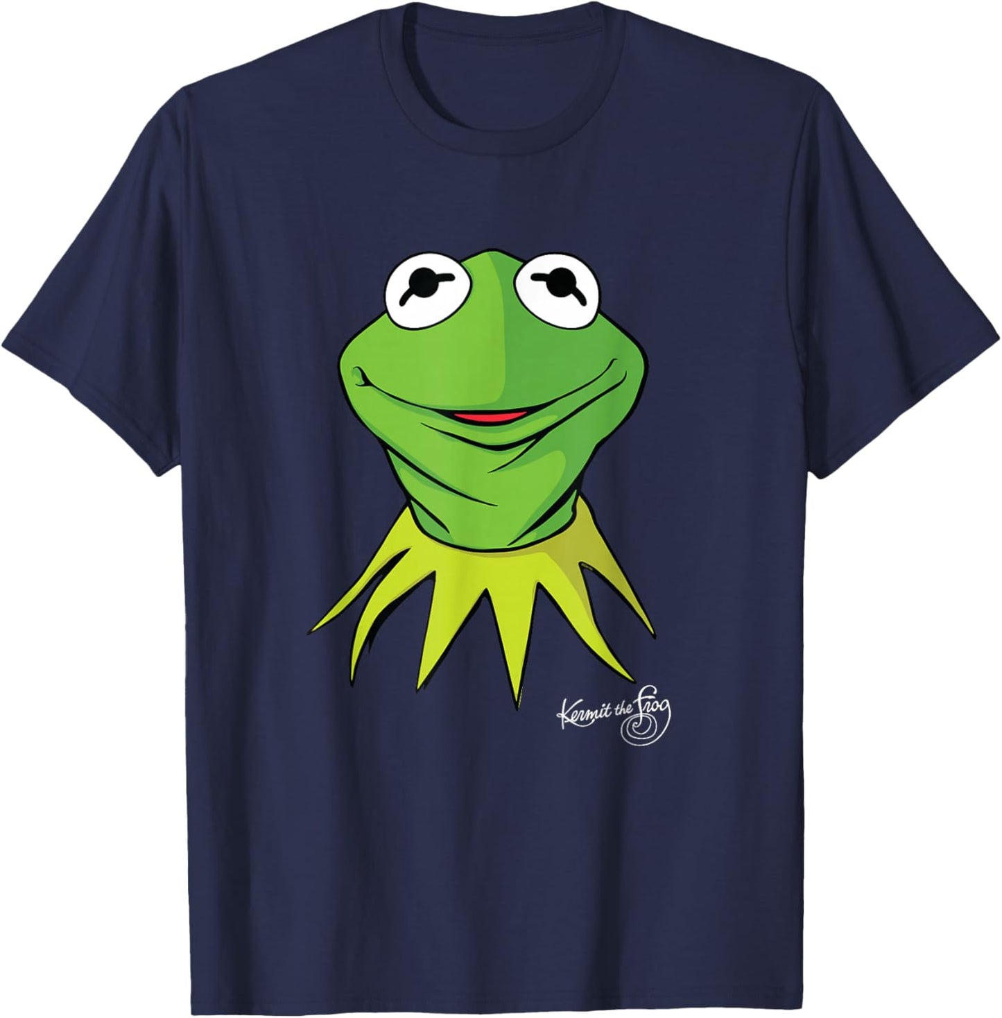 Disney The Muppets Kermit the Frog Big Face T-Shirt - T-Shirt | Navy