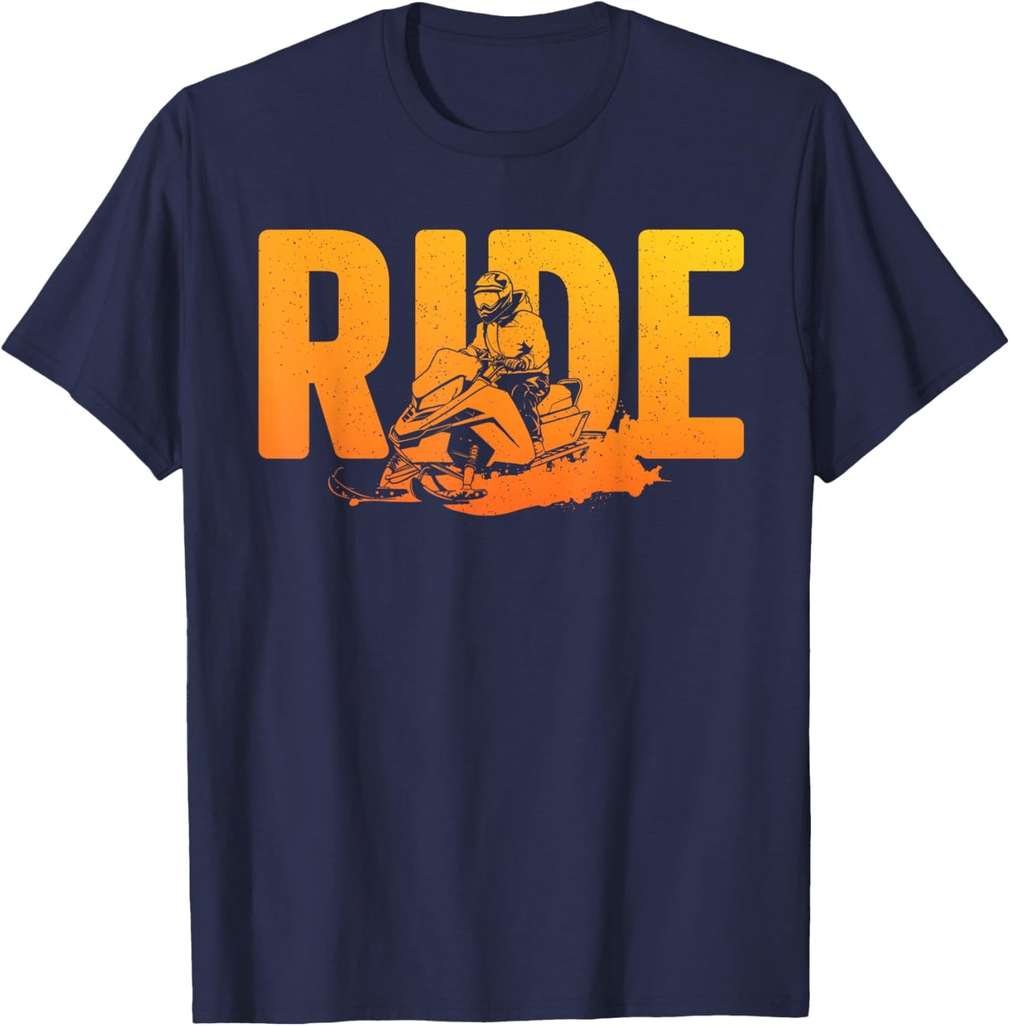 Funny Snowmobile Design Women Snowmobile Lovers T-Shirt - T-Shirt | Navy