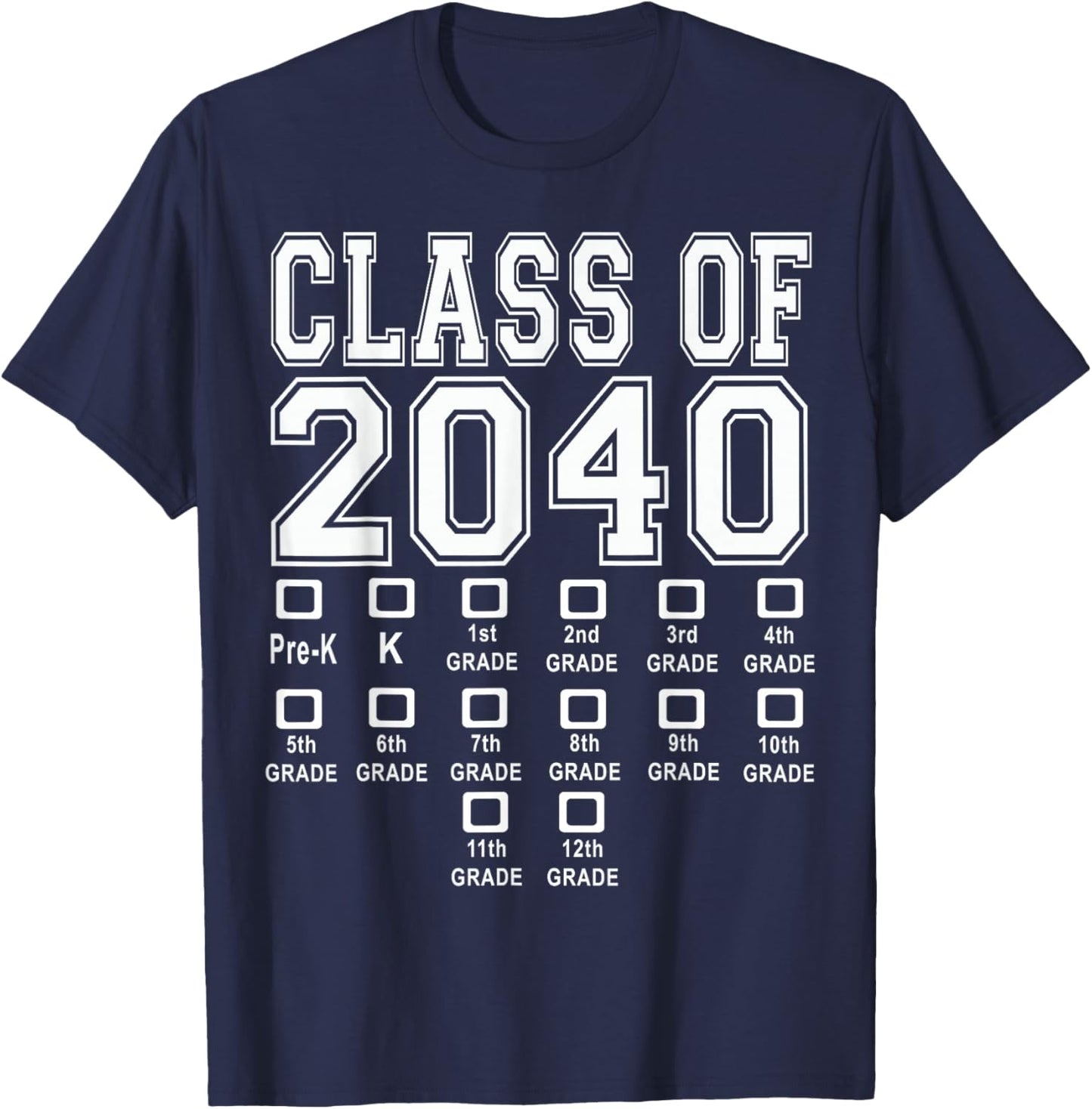 Class of 2040 grow with me T-Shirt - T-Shirt | Navy