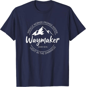 Christian Waymaker Isaiah 42:16, Miracle Worker Promise KEE T-Shirt - T-Shirt | Navy