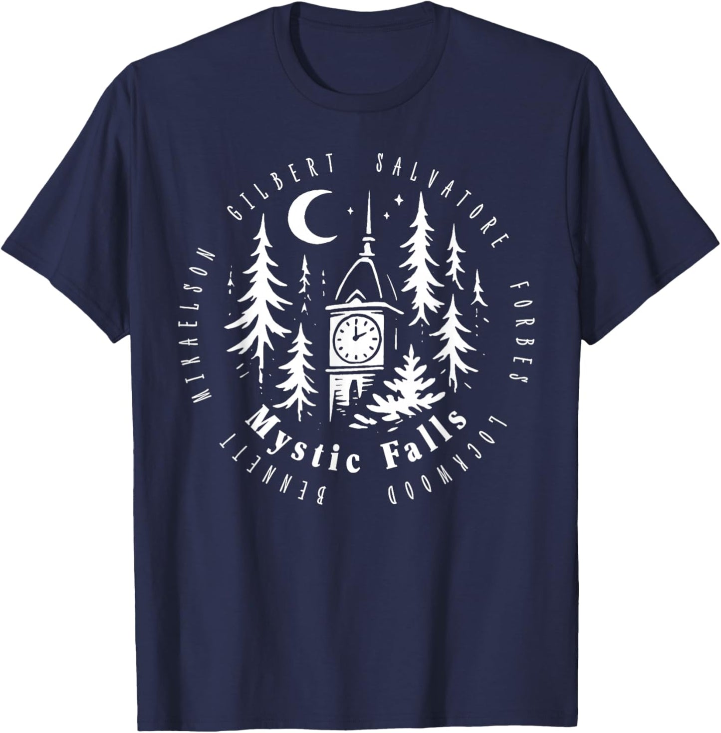 Mystic Falls Nature Lovers Outdoor Enthusiasts Adventure T-Shirt - T-Shirt | Navy