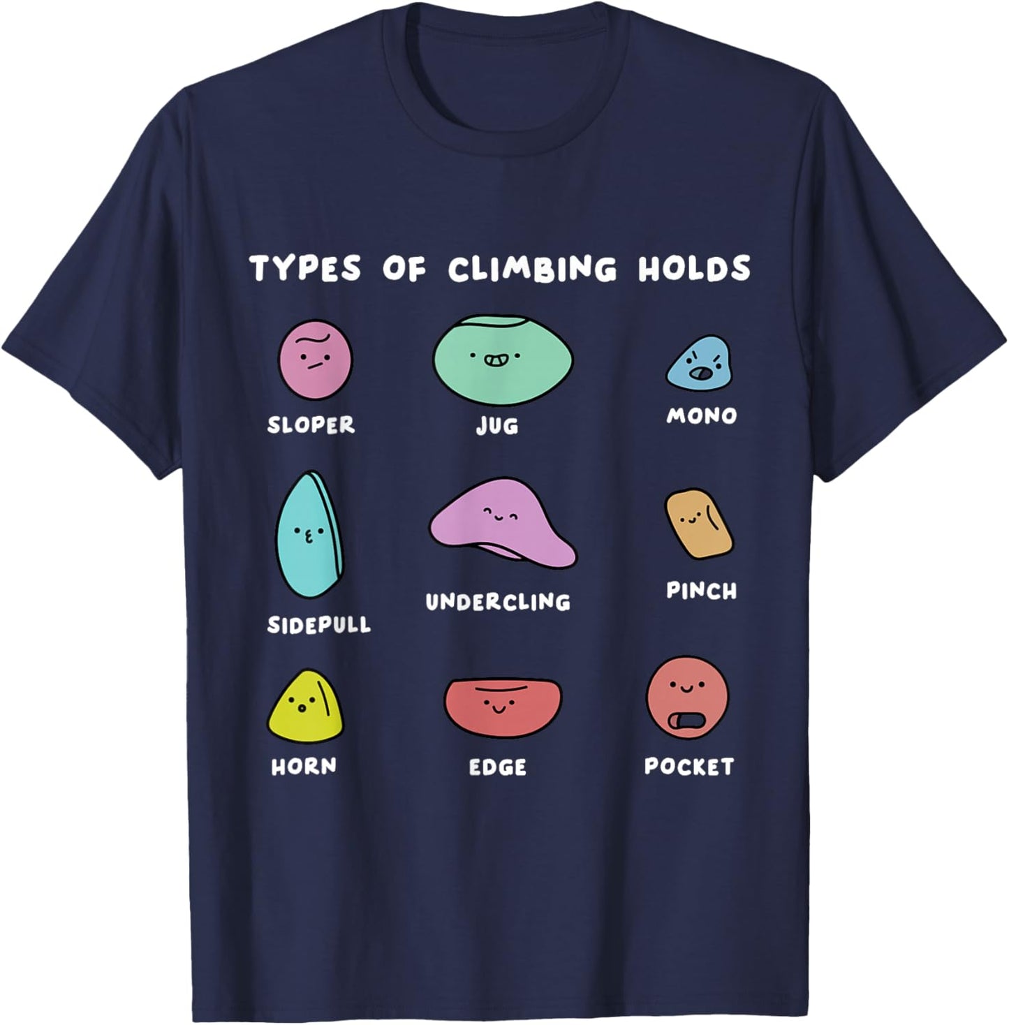 Funny Bouldering Boulderer Indoor Rock Wall Climber Climbing T-Shirt - T-Shirt | Navy