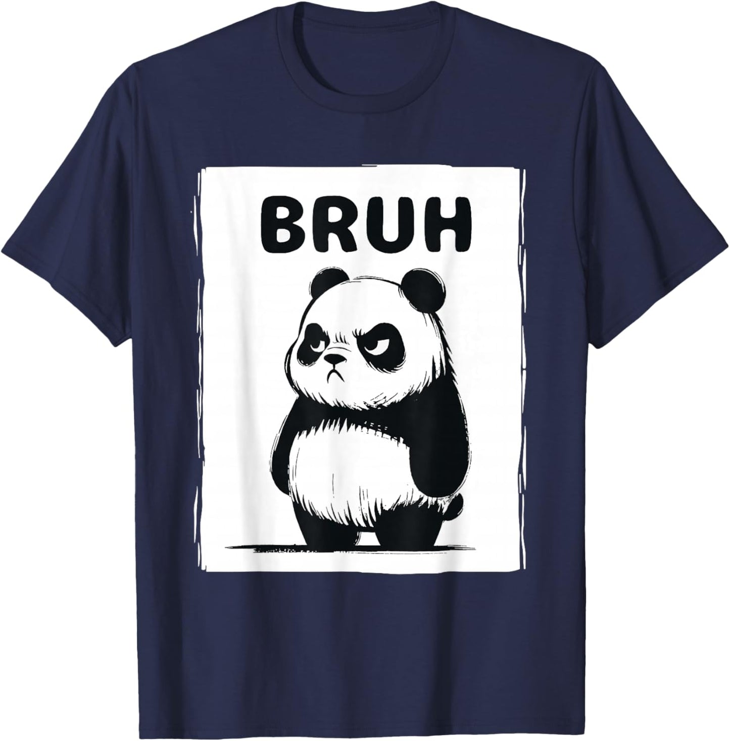 Cool Bruh Panda Men Women Kids Teens Funny Panda T-Shirt - T-Shirt | Navy