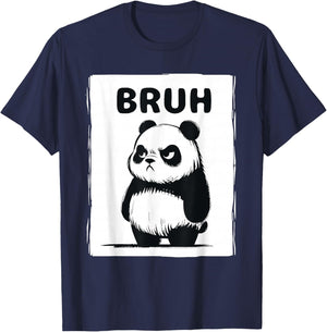 Cool Bruh Panda Men Women Kids Teens Funny Panda T-Shirt - T-Shirt | Navy