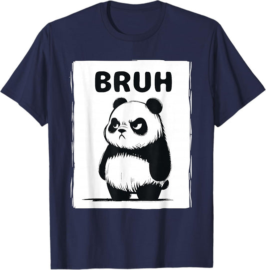 Cool Bruh Panda Men Women Kids Teens Funny Panda T-Shirt - T-Shirt | Navy