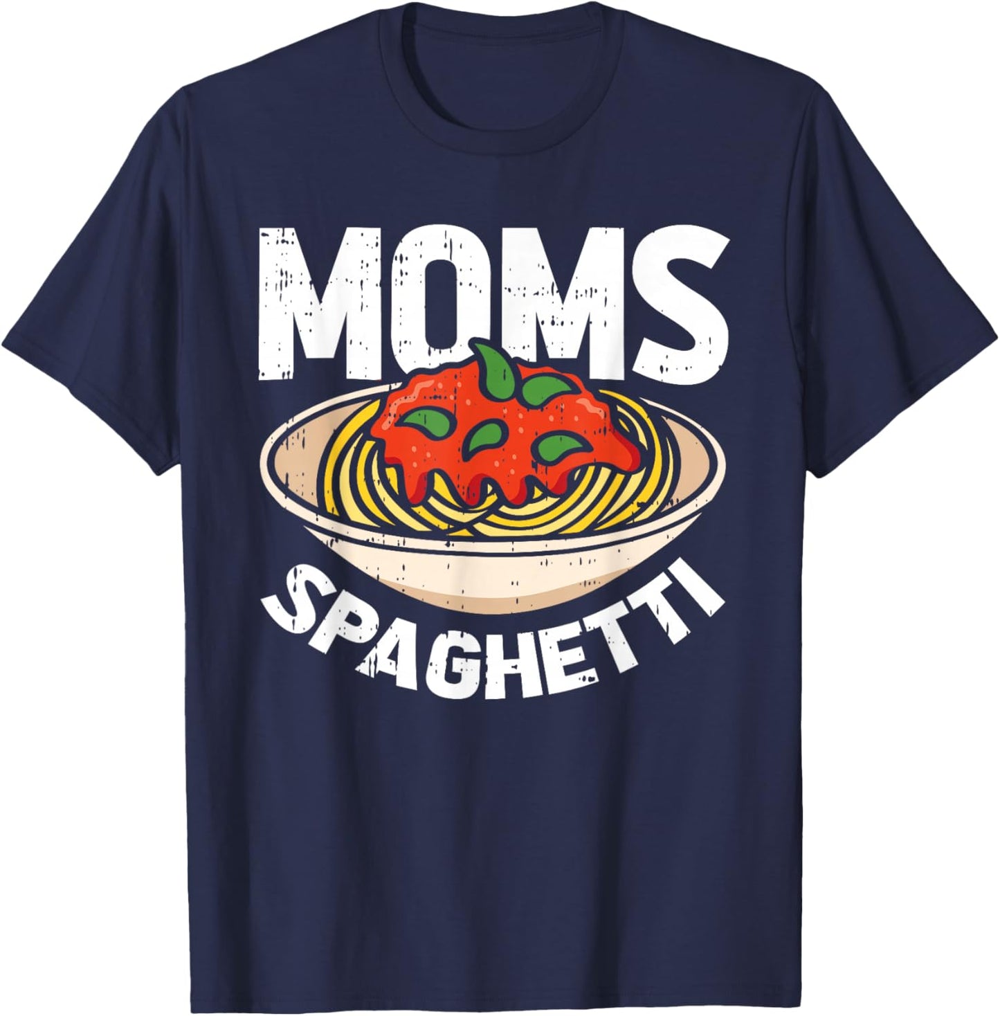 Moms Spaghetti Mothers Day Mama Chef Mommy Momma Wife Women T-Shirt - T-Shirt | Navy