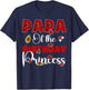 Papa Of The Birthday Ladybug Princess Bday Party T-Shirt - T-Shirt | Navy