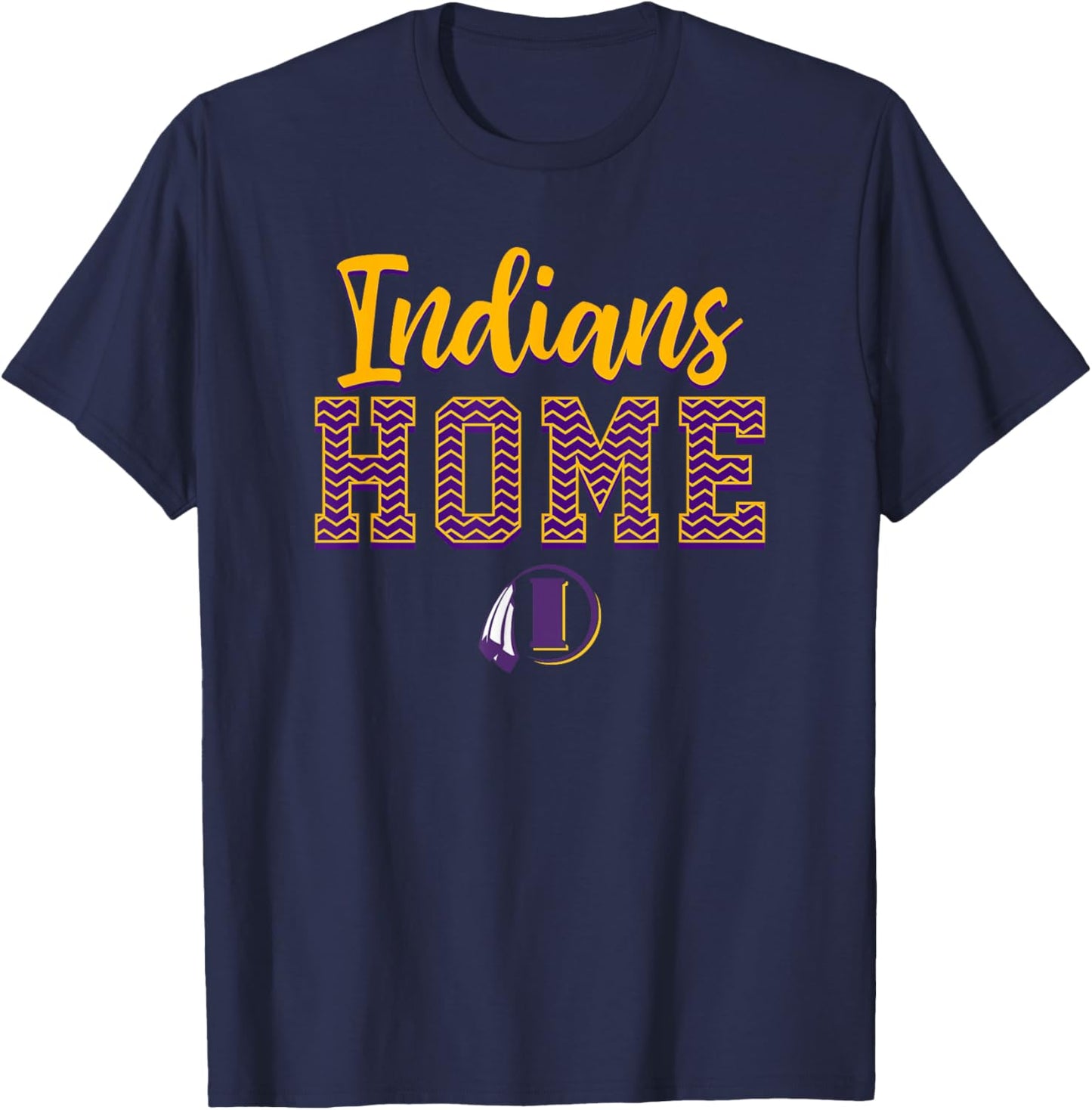 Indianola Indians Logo Home HS T-Shirt - T-Shirt | Navy