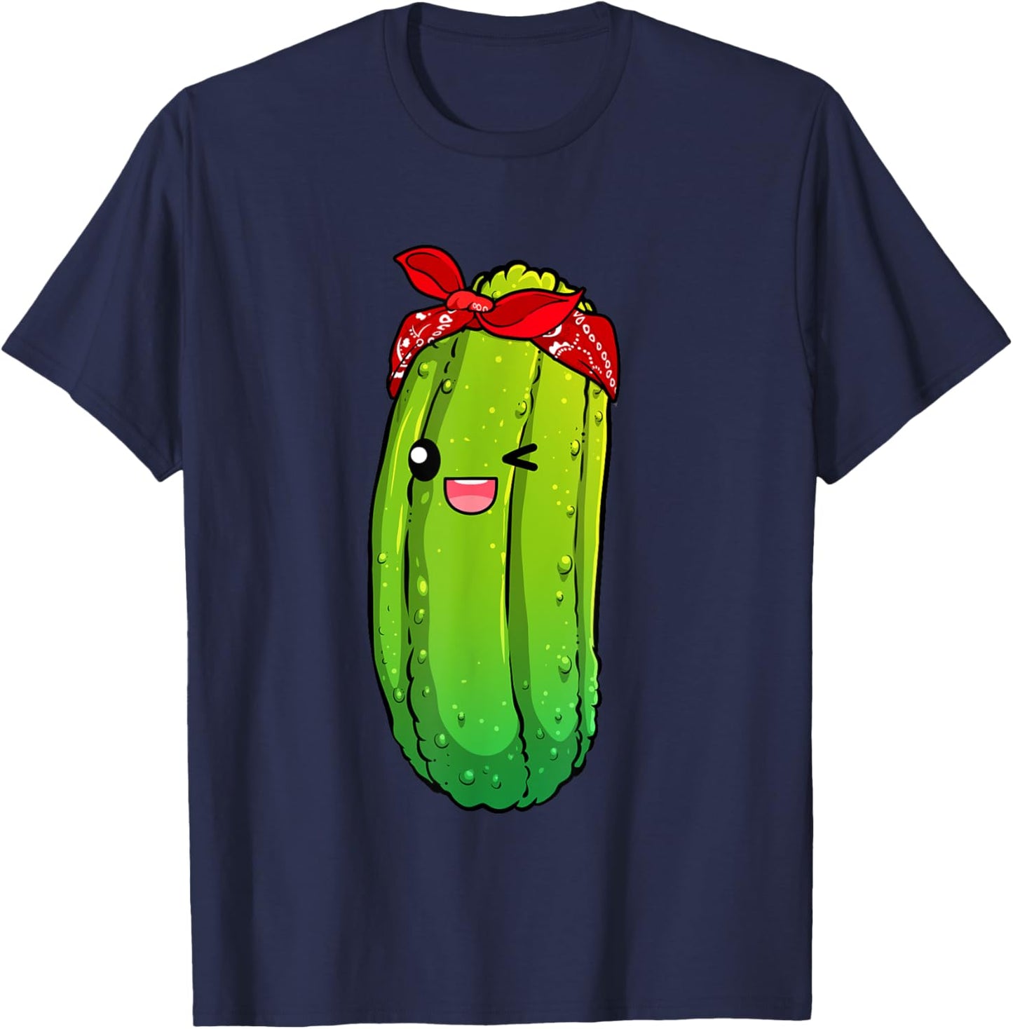 Funny Pickle Art For Boys Girls Kids Cucumber Pickle Novelty T-Shirt - T-Shirt | Navy