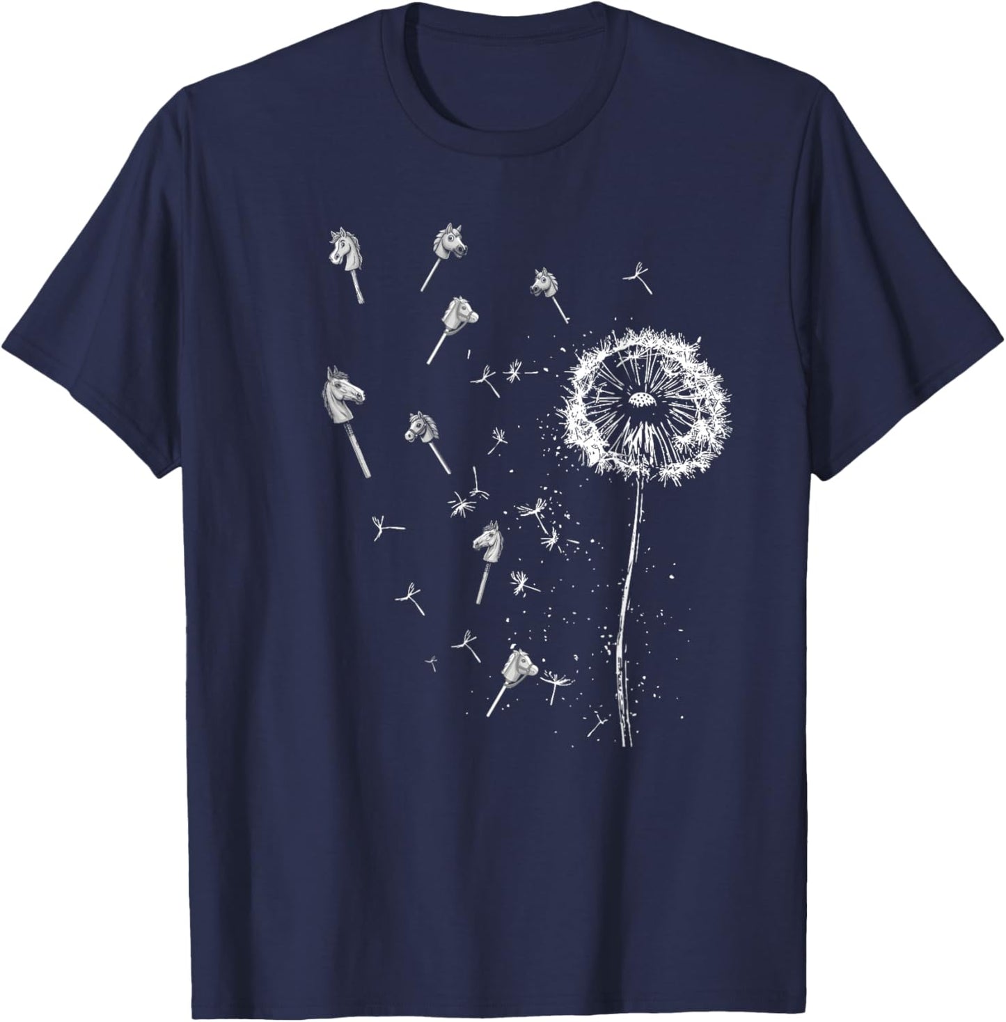 Funny Hobby Horsing Cute Hobby Horse Dandelion for Girls T-Shirt - T-Shirt | Navy