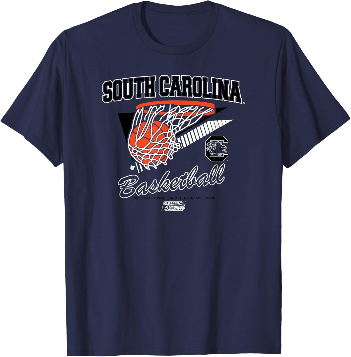 South Carolina Gamecocks Basketball: 2025 March Madness NCAA T-Shirt - T-Shirt | Navy