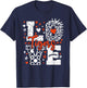 Vintage Love Tigers School Sports Name Women Kids T-Shirt - T-Shirt | Navy