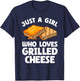 Grilled Cheese Art For Girls Women Grilled Cheese Sandwich T-Shirt - T-Shirt | Navy