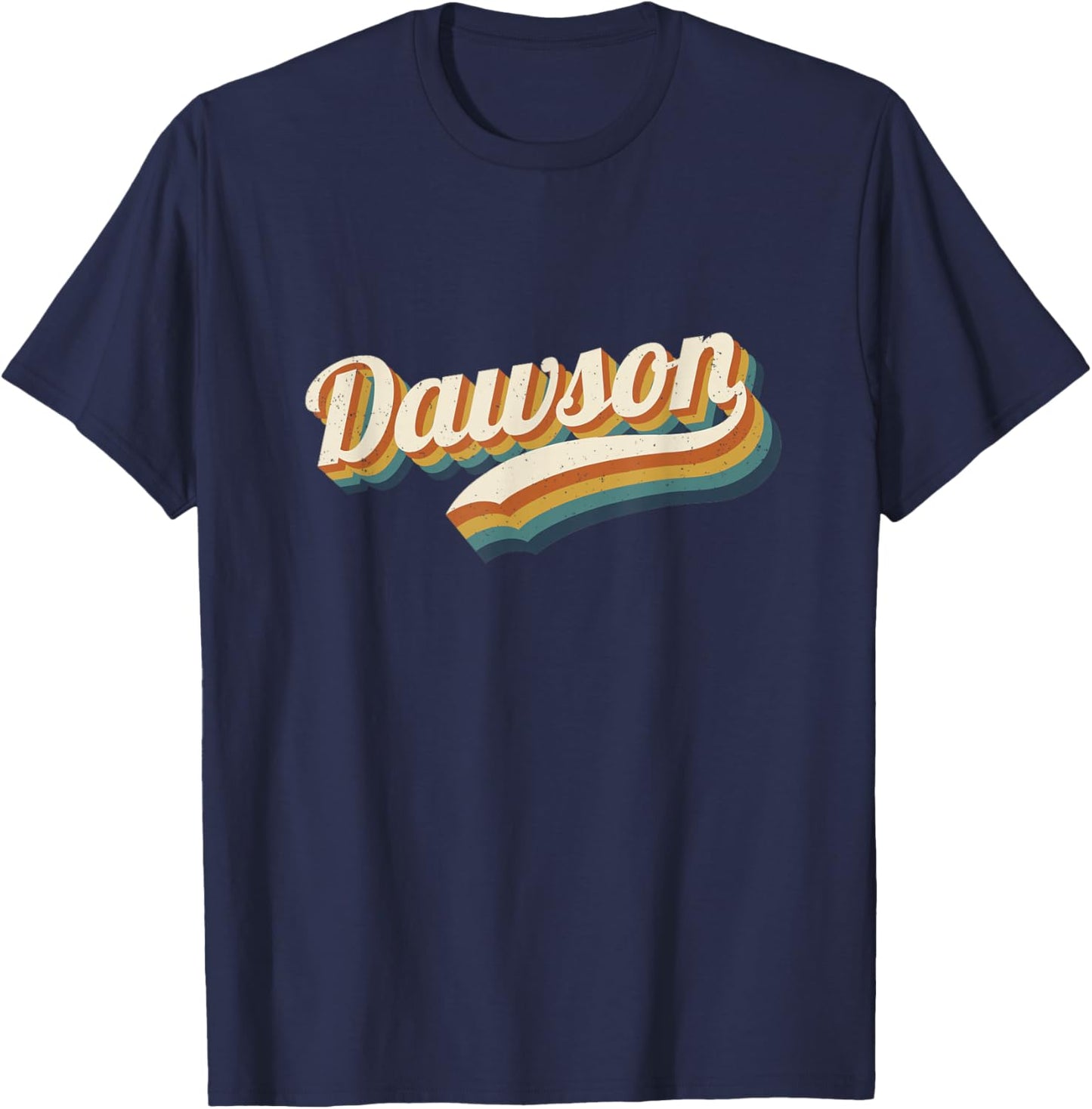Vintage Dawson Custom Name Dawson T-Shirt - T-Shirt | Navy