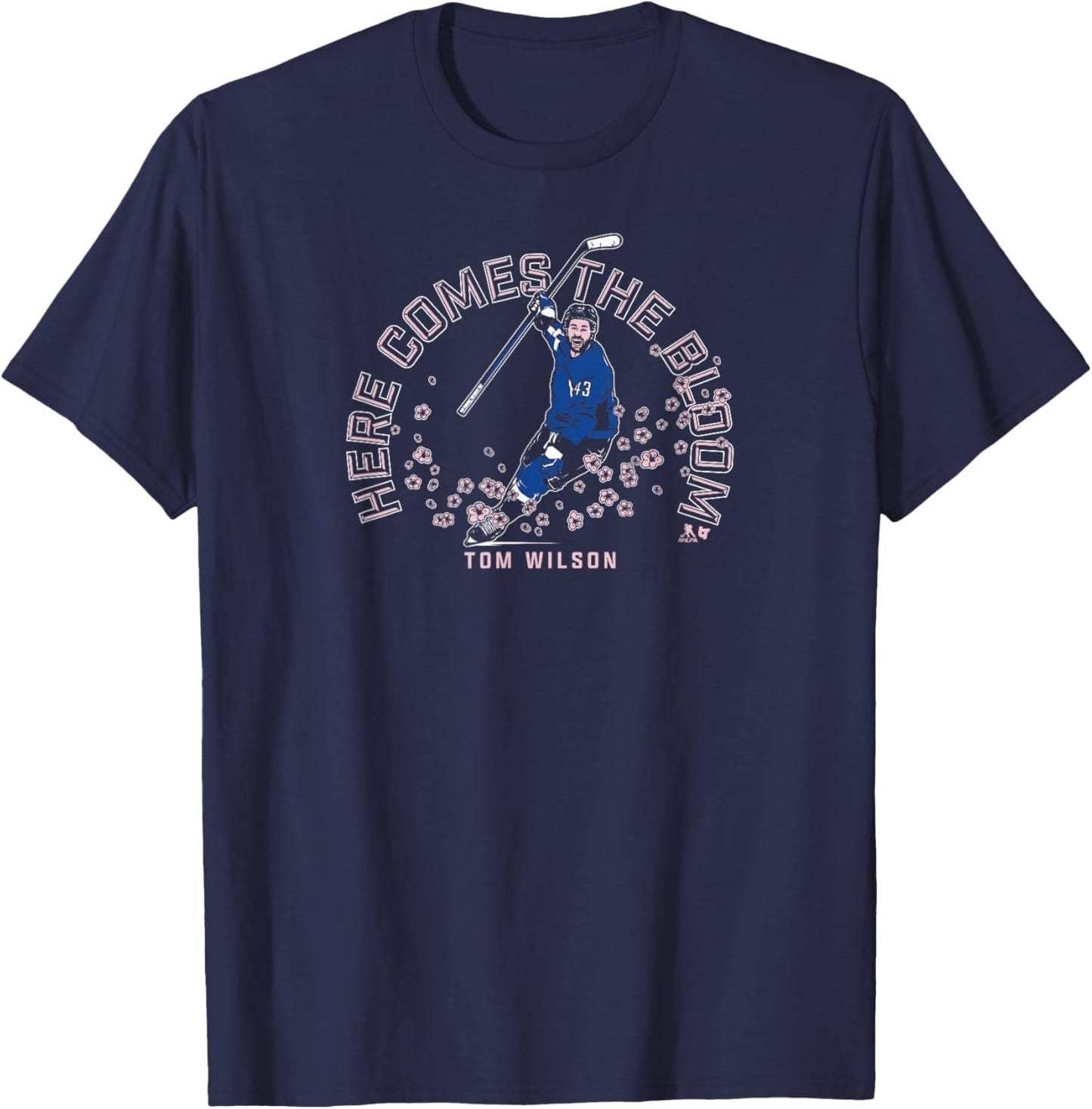 Tom Wilson - Here Comes the Bloom - Washington DC Hockey T-Shirt - T-Shirt | Navy