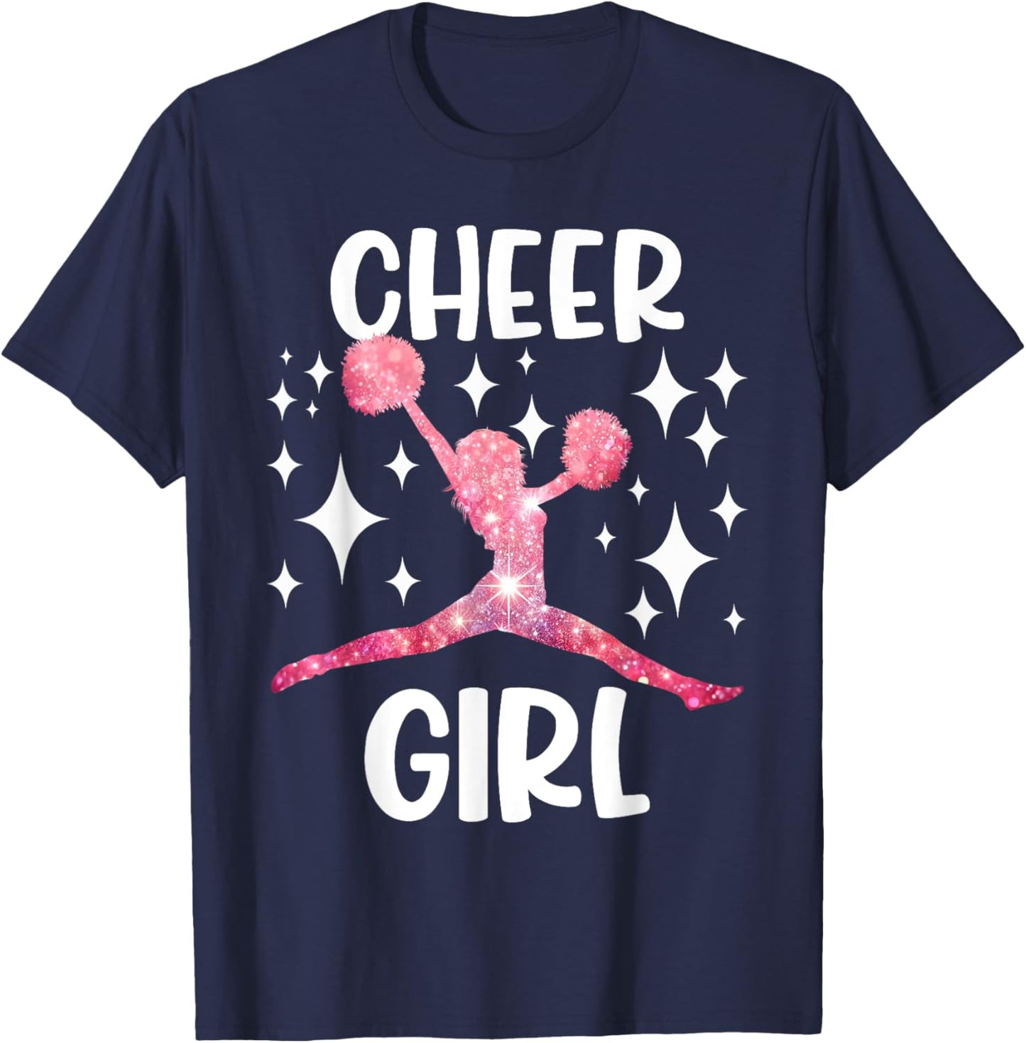 Funny Cheer Girl Cheerleader Cheerleading Cheering Squad T-Shirt - T-Shirt | Navy