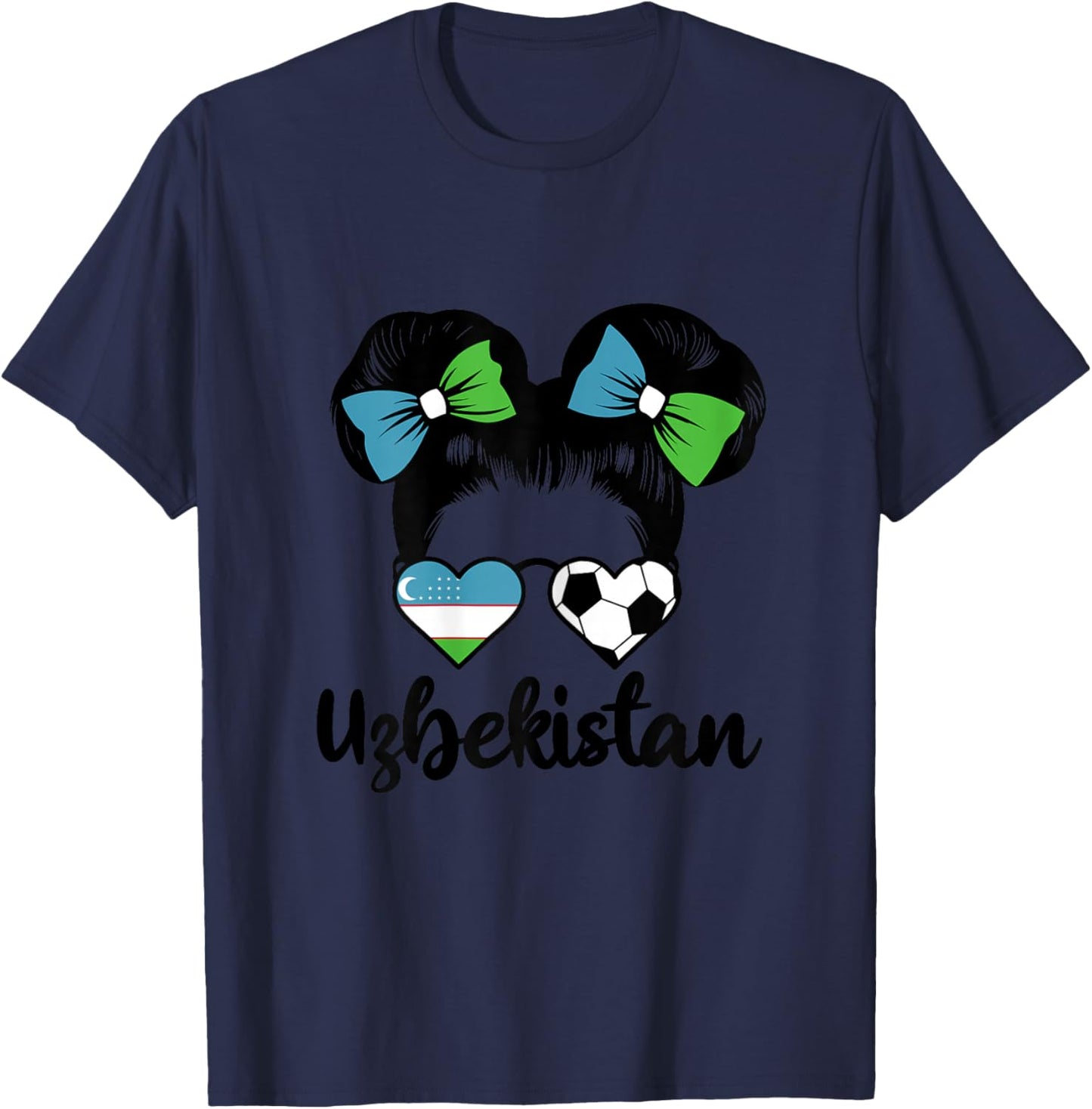 Uzbekistan Fille Drapeau de Ouzbékistan Supporters Ouzbeks T-Shirt - T-Shirt | Navy