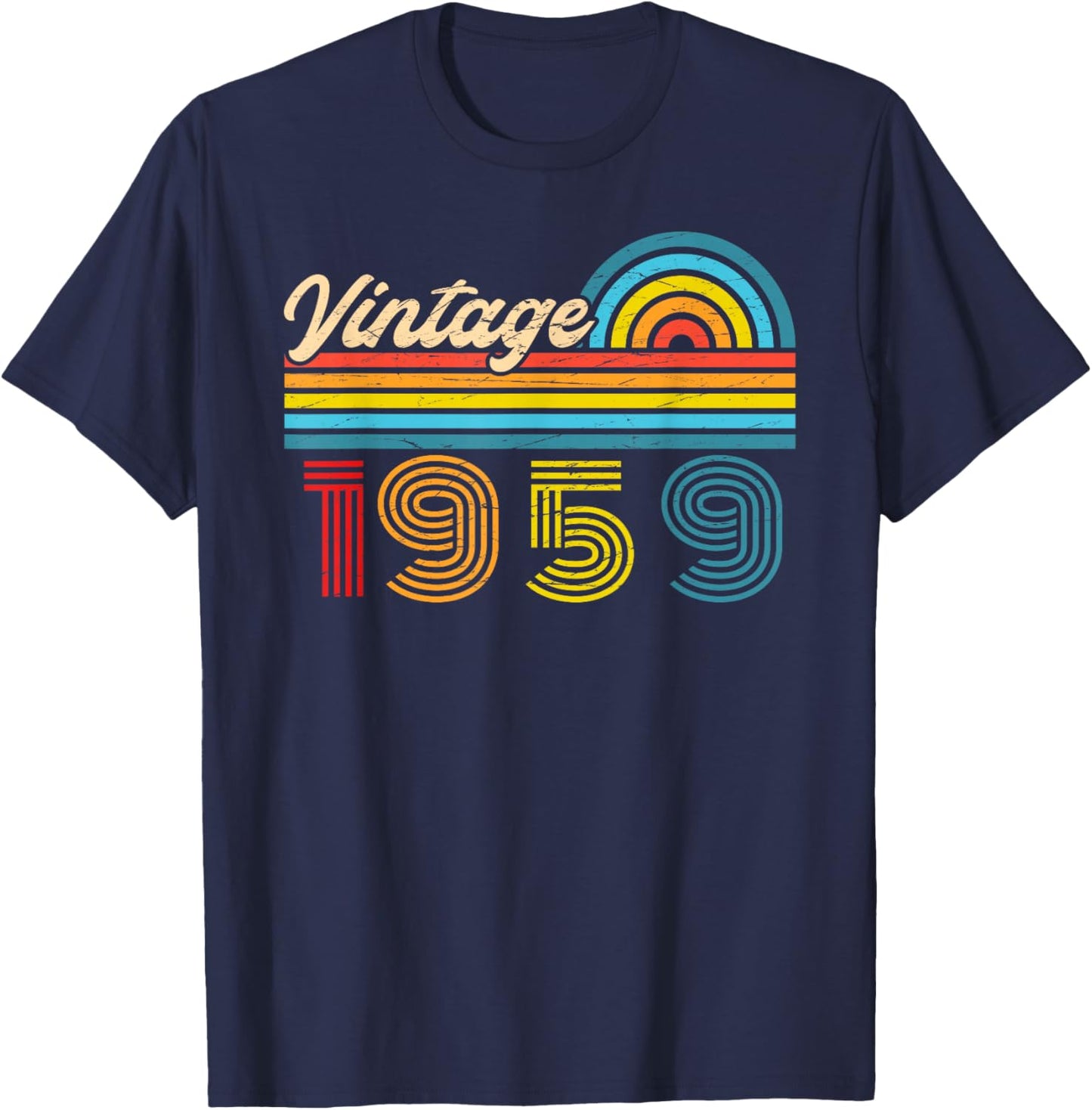 Original 1959 Vintage Anniversaire 67 Ans pour Hommes Femmes T-Shirt - T-Shirt | Navy