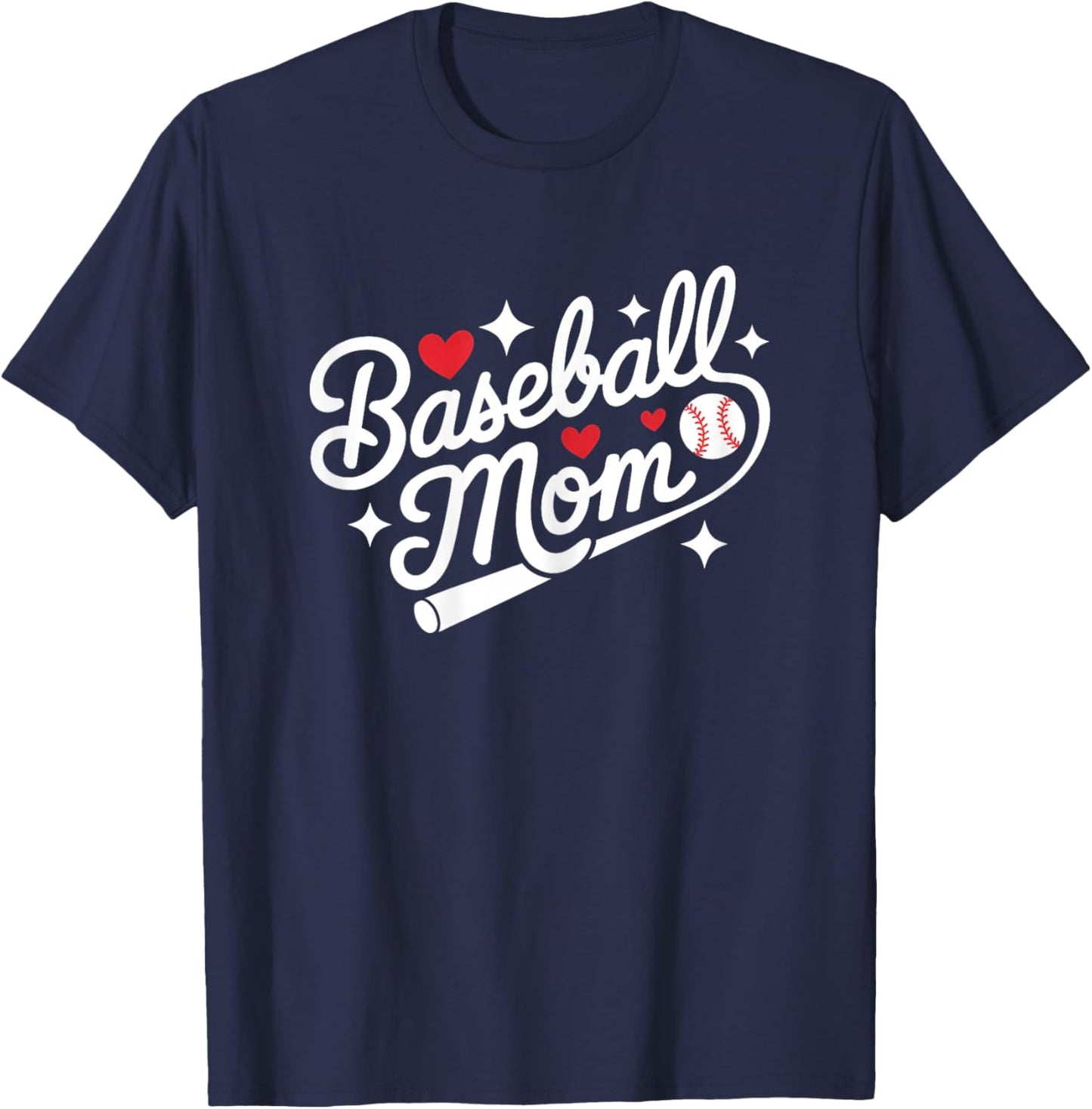 Baseball Mom Cute Sports Player Mother Women's T-Shirt - T-Shirt | Navy