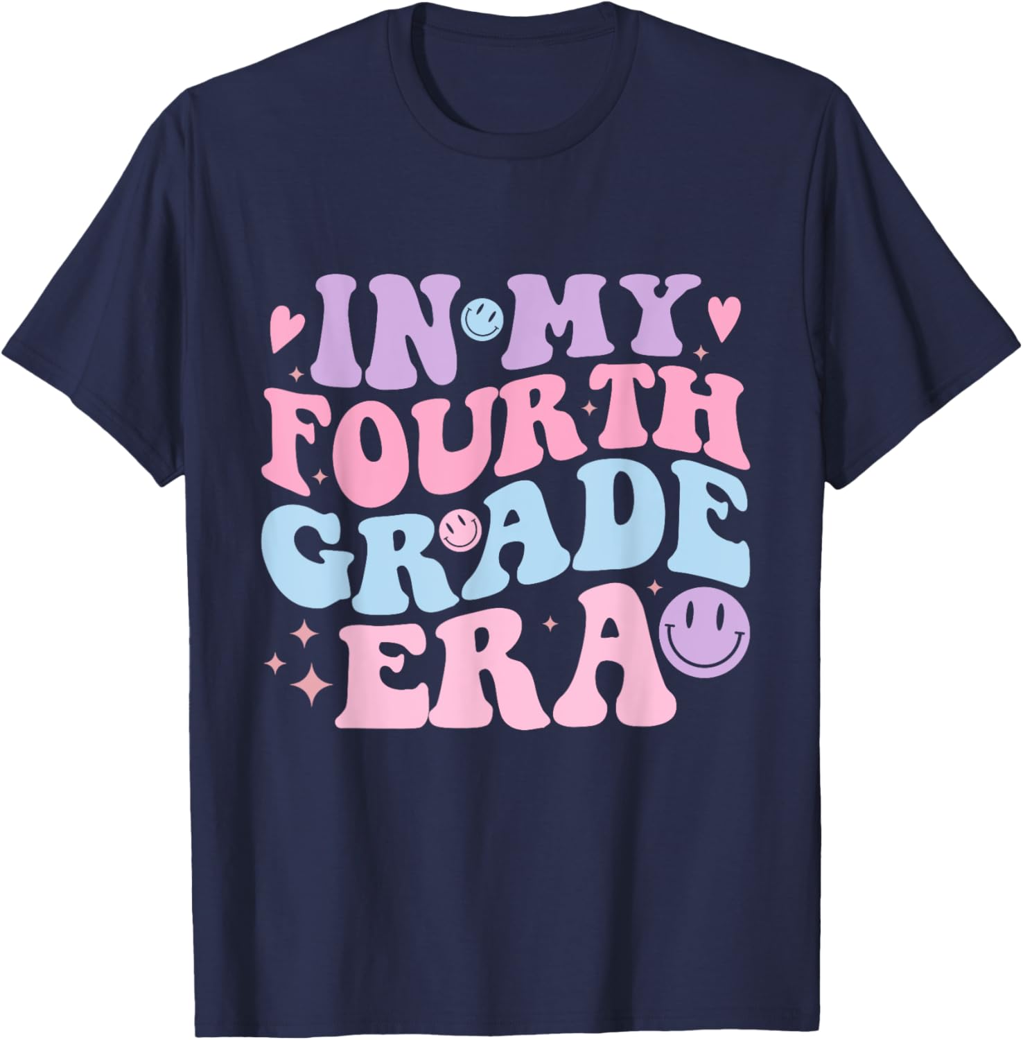 In My Fourth Grade Era Back to School 4th Grade Teacher Team T-Shirt - T-Shirt | Navy
