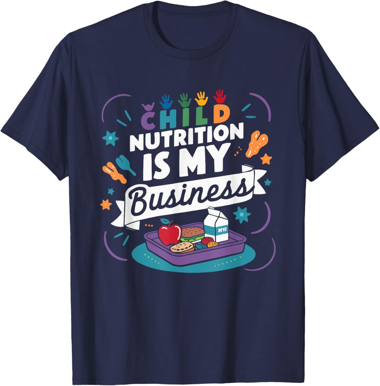 Cafeteria Manager Food Service Lunch Lady Cafeteria Worker T-Shirt - T-Shirt | Navy
