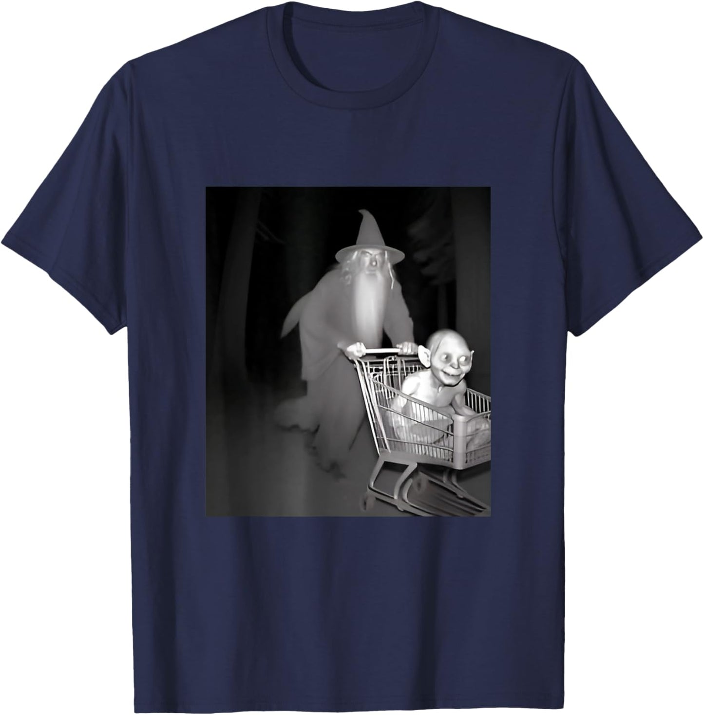 Funny L O T. R Gan dolf wizard shopping cart smeag funny T-Shirt - T-Shirt | Navy