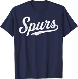 Retro Vintage Spurs T-Shirt - T-Shirt | Navy