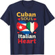 Half Cuban Half Italian Country Italy Flag Cuba T-Shirt - T-Shirt | Navy