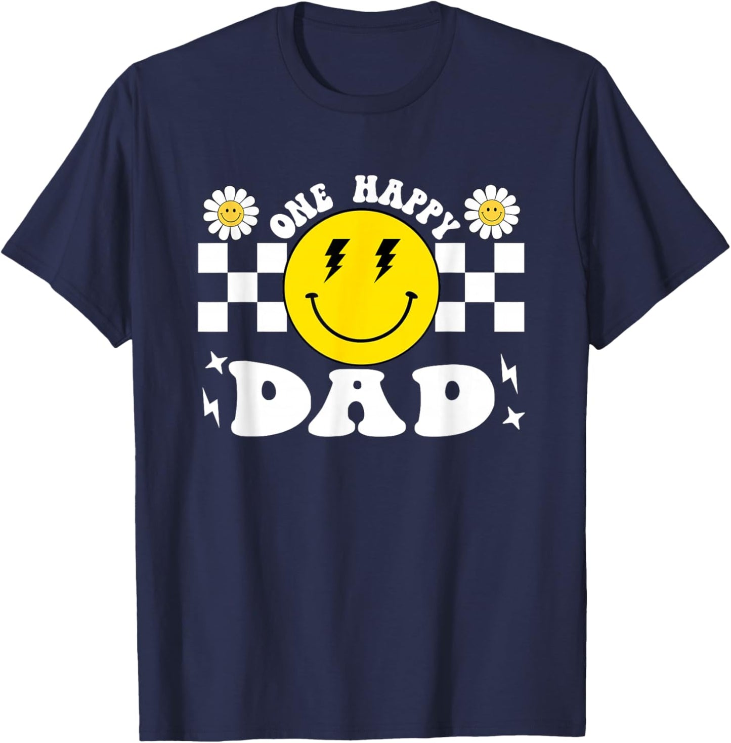 One Happy Dude Dad 1st Birthday Family Matching T-Shirt - T-Shirt | Navy