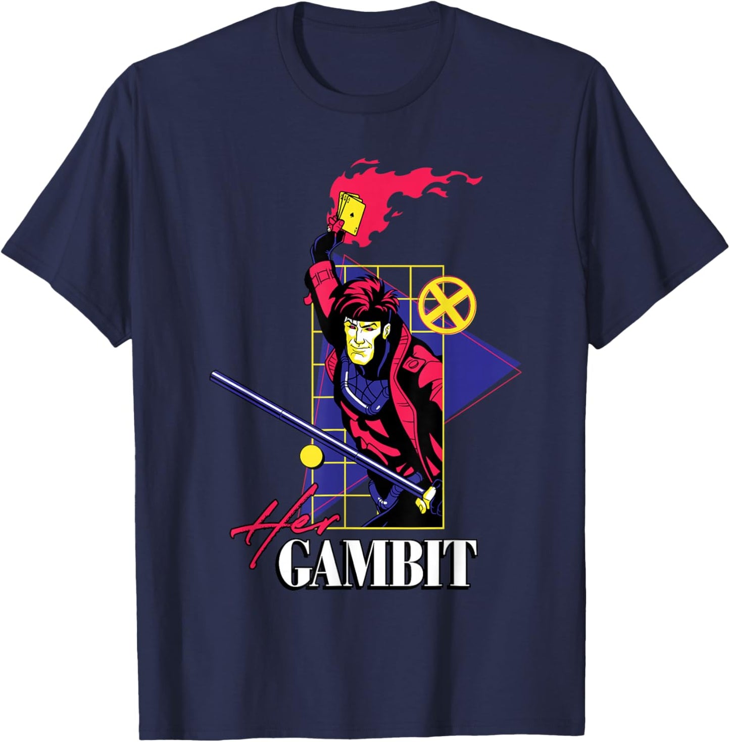Marvel Super Heroes X-Men Couples Matching Her Gambit T-Shirt - T-Shirt | Navy