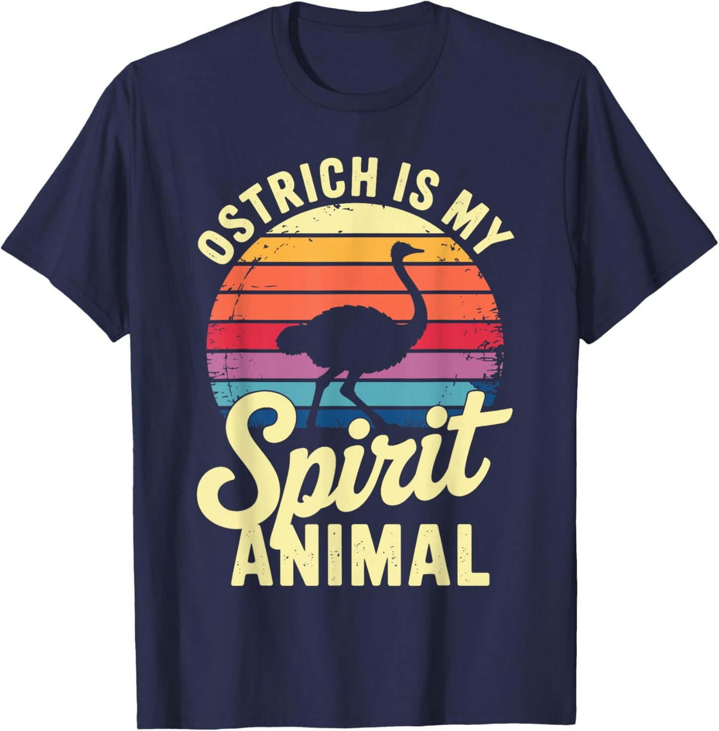Cute Ostrich Costume Women Kids Bird Lover Ostrich T-Shirt - T-Shirt | Navy