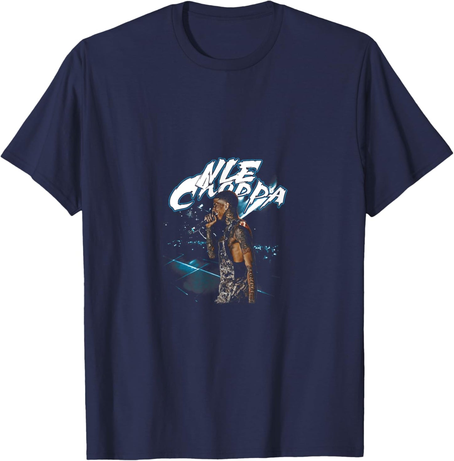 Control Industry Nle Choppa -Adults, -Kids Black Modern Cartoon Small Short Sleeve T-Shirt - T-Shirt | Navy