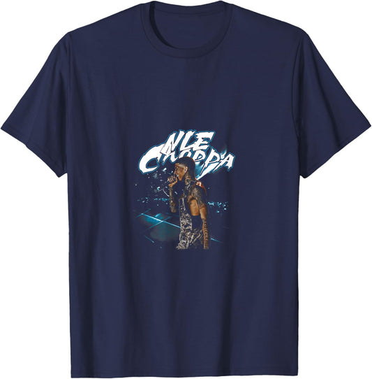 Control Industry Nle Choppa -Adults, -Kids Black Modern Cartoon Small Short Sleeve T-Shirt - T-Shirt | Navy