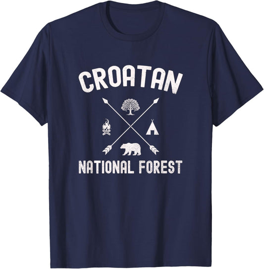 Croatan National Forest Adventure Design T-Shirt - T-Shirt | Navy