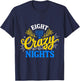 Funny Hanukkah 8 Eight Crazy Nights Jewish Chanukah Menorah T-Shirt - T-Shirt | Navy