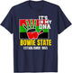 Bowie State, BSU, Red, Black and Green HBCU T-Shirt - T-Shirt | Navy