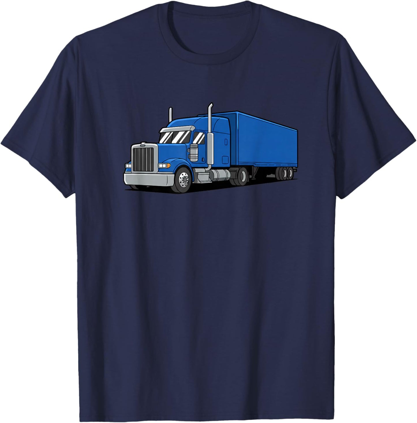 Big Machines & Trucks Blue Semi Truck Kids T-Shirt - T-Shirt | Navy