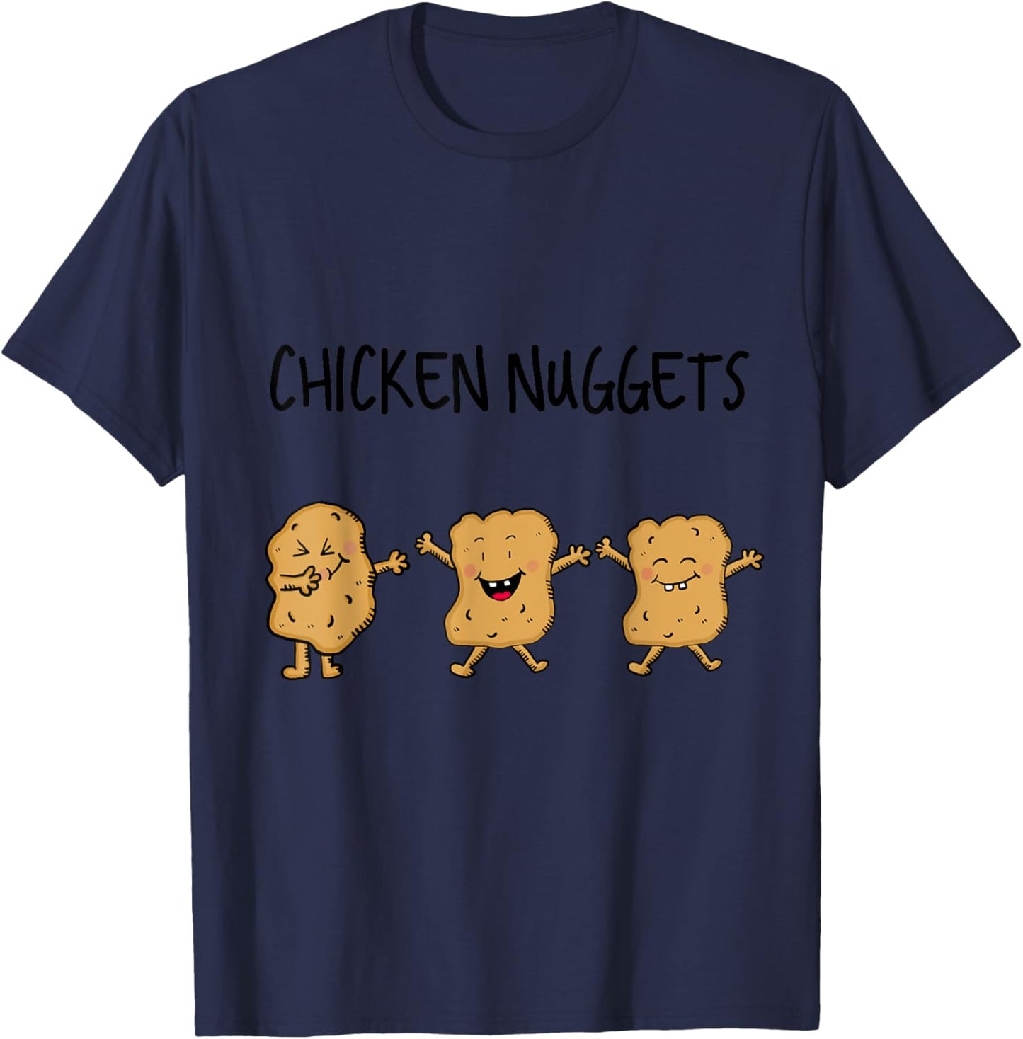 Dancing Chicken Nuggets T-Shirt - T-Shirt | Navy