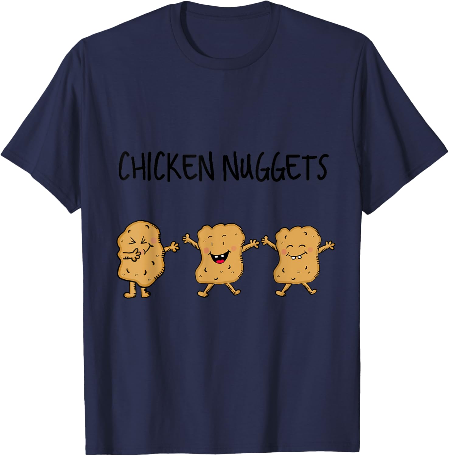 Dancing Chicken Nuggets T-Shirt - T-Shirt | Navy