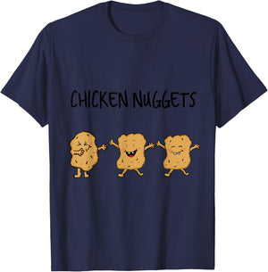 Dancing Chicken Nuggets T-Shirt - T-Shirt | Navy