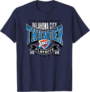 NBA Official 2026 Playoffs Oklahoma City Thunder Next T-Shirt - T-Shirt | Navy