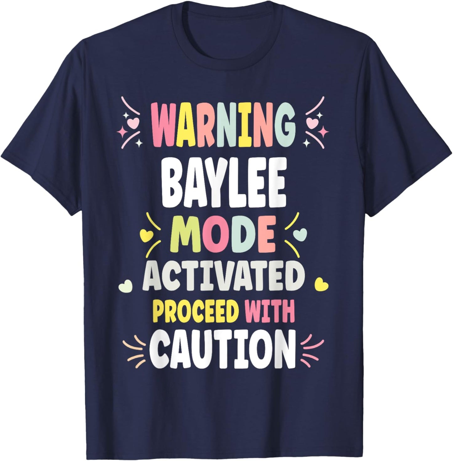 BAYLEE Personalized Women's Gift Custom BAYLEE T-Shirt - T-Shirt | Navy