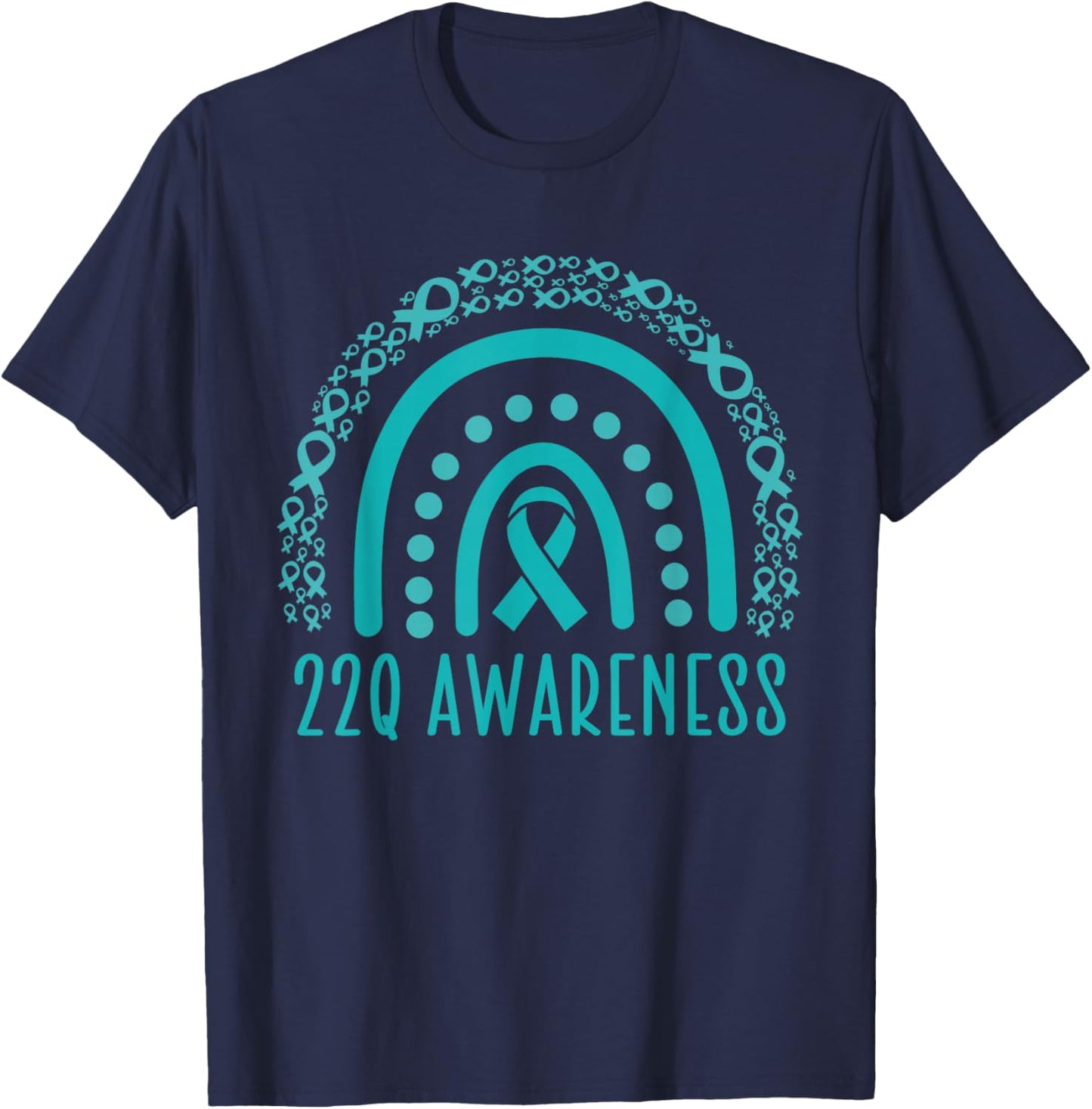 22q Awareness, 22q rainbow, DiGeorge Syndrome Awareness T-Shirt - T-Shirt | Navy