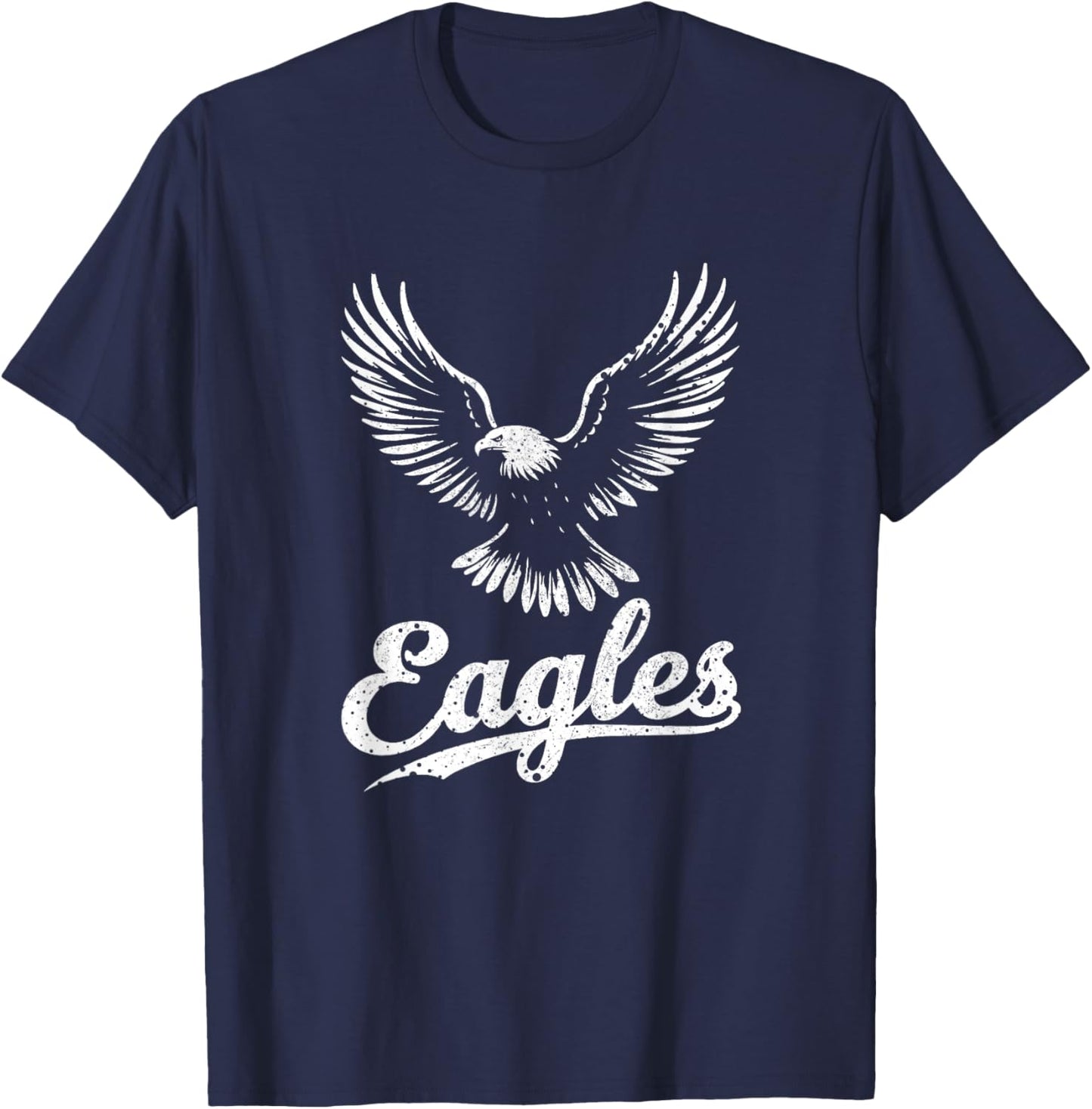 Retro Eagle Vintage Flying Bird Graphic Cool Eagles T-Shirt - T-Shirt | Navy