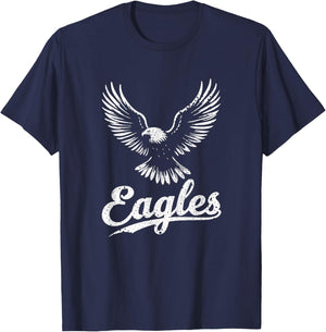 Retro Eagle Vintage Flying Bird Graphic Cool Eagles T-Shirt - T-Shirt | Navy