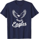 Retro Eagle Vintage Flying Bird Graphic Cool Eagles T-Shirt - T-Shirt | Navy
