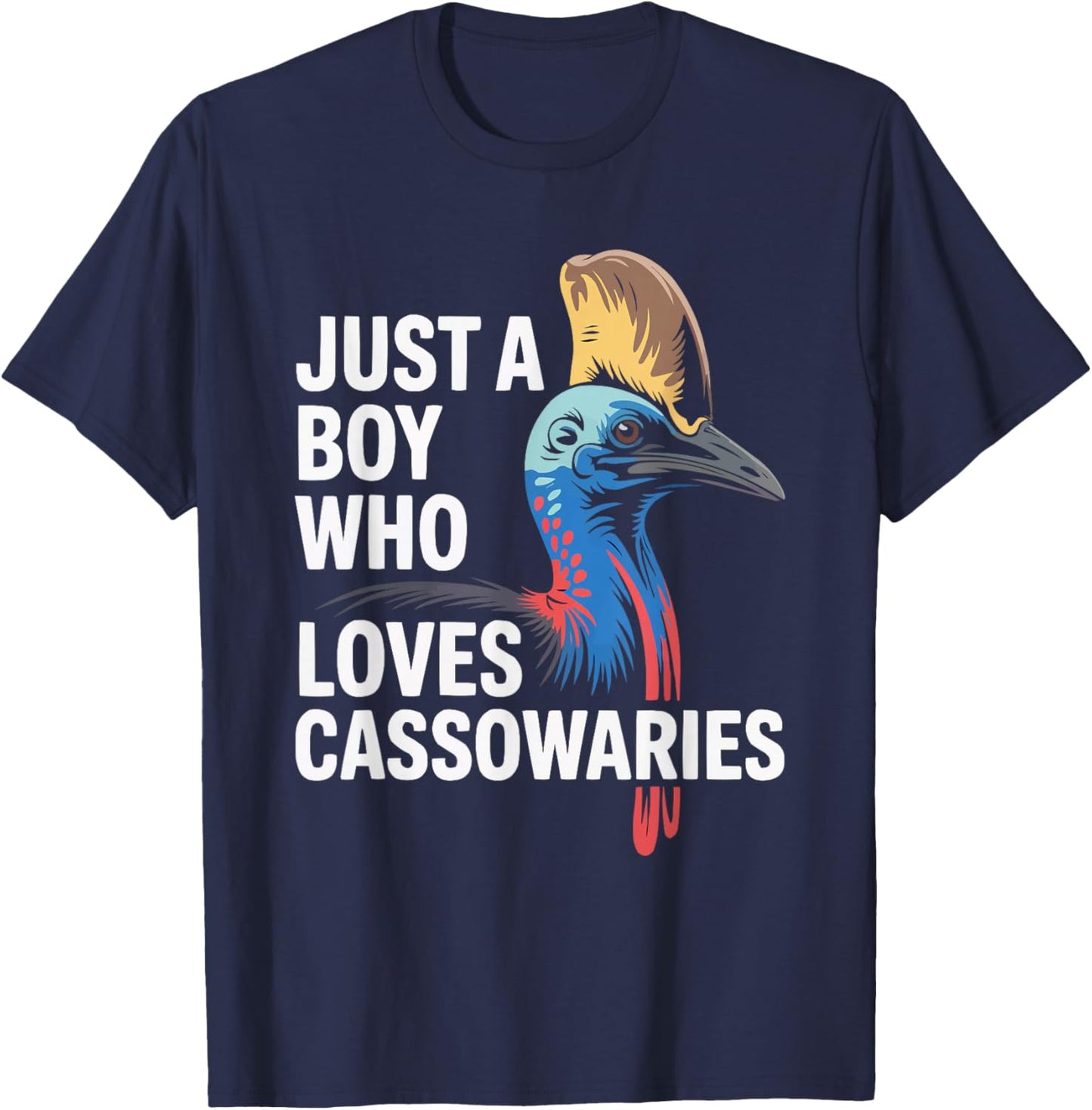 Cassowary Bird Lover Ornithology Birding Birdwatching T-Shirt - T-Shirt | Navy