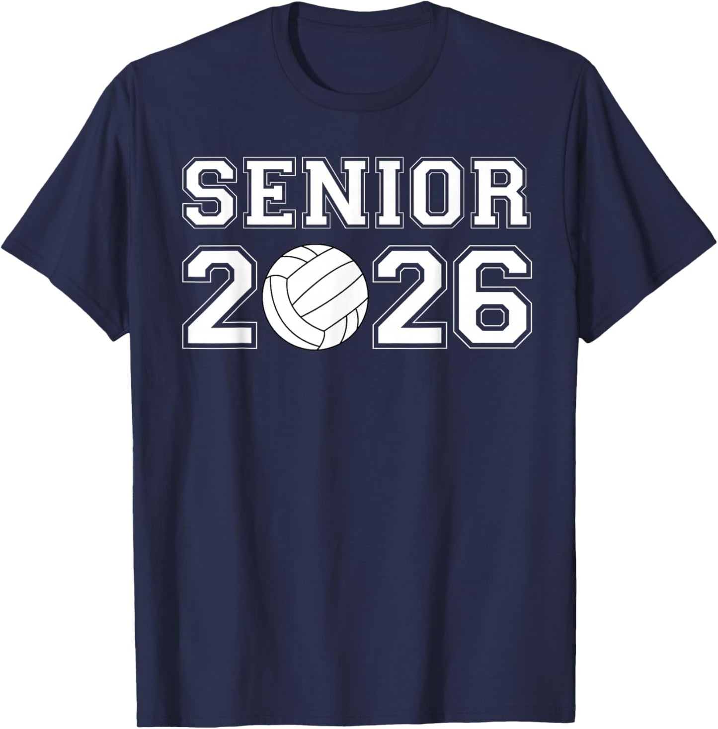 Class Of 2026 Senior Volleyball Men Boys T-Shirt - T-Shirt | Navy