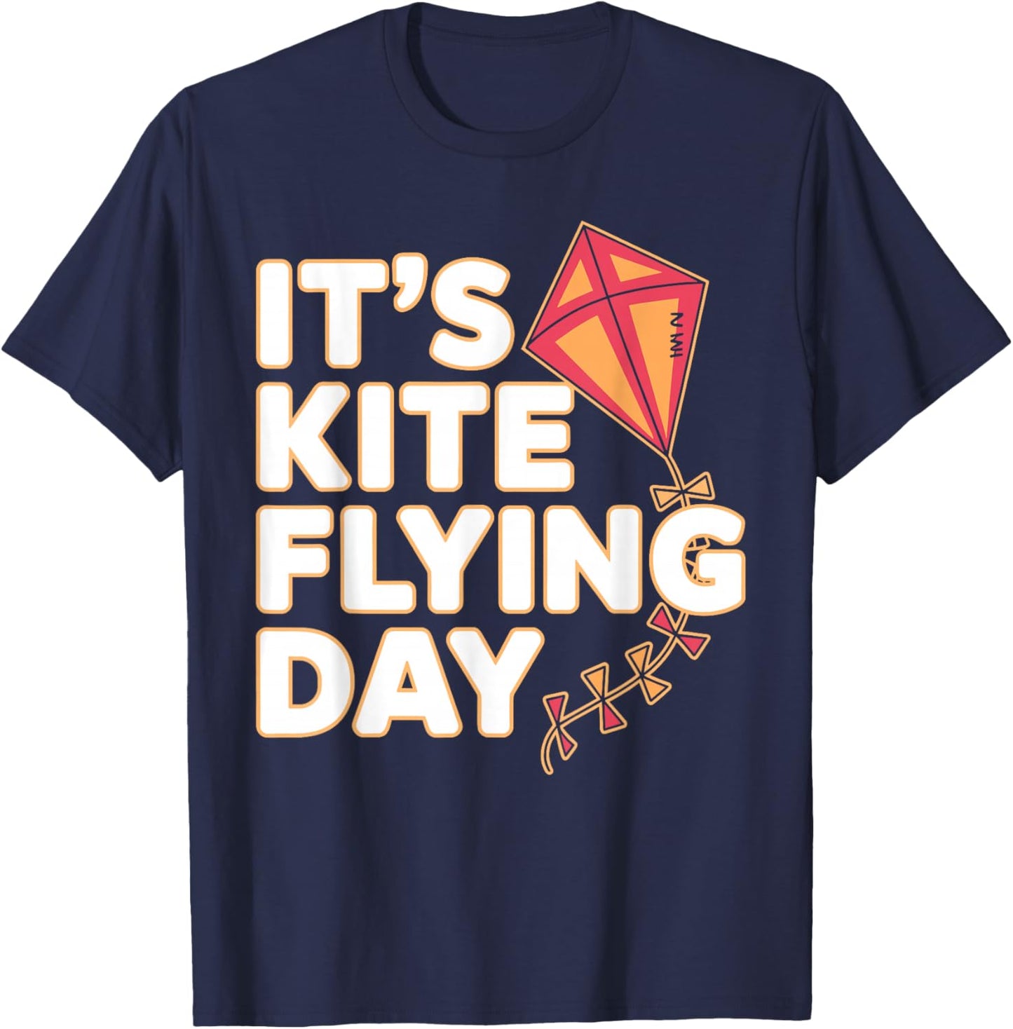 Funny Kite Flying Art Women Kids Kite Flying Lovers T-Shirt - T-Shirt | Navy
