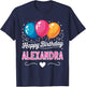 Joyeux Anniversaire en Disant Alexandra T-Shirt - T-Shirt | Navy